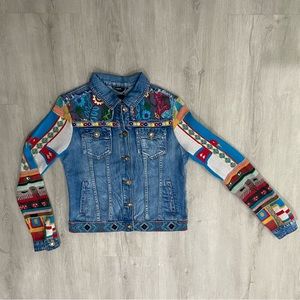 Desigual Embroidered Denim Jacket